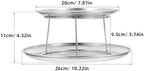 UPKOCH 2 Tier Stainless Steel Serving Tray Set - Image 3