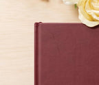 Personalized Guest Book - 11.5" x 8.5" Premium Custom Guest Signing Book with Bookmark and Blank Pages for Wedding Reception Table Decoration Engagement Birthday Party Event, Wine - Image 3