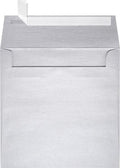 LUXPaper Square Invitation Envelopes | Peel & Press | 6" x 6" | Silver Metallic | 80lb. Text | 500 Qty by LUXPaper