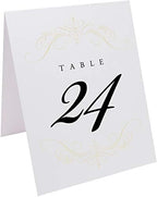 Classic Flourish Table Numbers, Ivory, 1-75 - Image 2