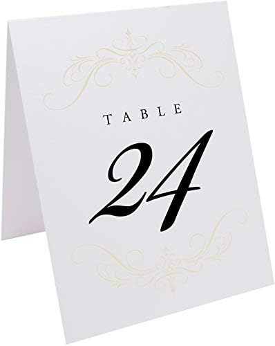 Classic Flourish Table Numbers, Ivory, 1-55 - Image 2
