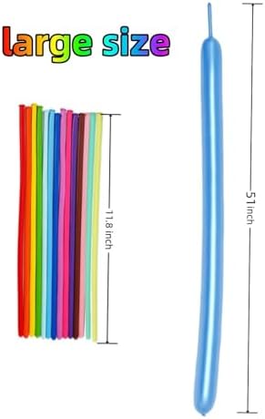 1000 Pcs 260 Balloons 3 materials Include 600 Pcs Matte 200 Pcs Metallic and 200 Pcs Pastel Long Balloons Used to create a variety of shapes - Image 3
