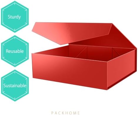 PACKHOME Extra Large Red Gift Box Magnetic Lid 17x14.5x5.5in - Image 6