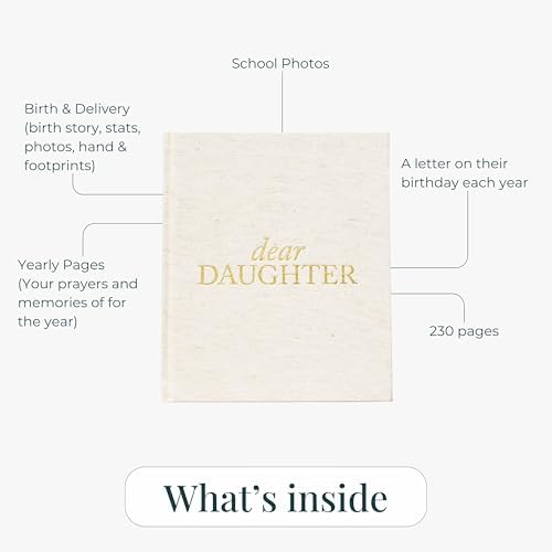 Duncan & Stone Dear Daughter Journal, Mom Memory Book, Gray, 230pg - Image 4