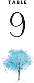 Blue Tree Design Table Number Cards Double Sided Party Table Numbers for Reception Baby Shower Anniversary Birthday Bridal Party 5x7 100 Pcs by Unknown