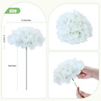AVIVIHO 305Pcs Fake Flowers White Hydrangea Artificial Flowers Bulk (Not Squished, No Steaming Need) Ivory Silk Flowers with Stems for Party Wedding Home Table Centerpieces Baby Shower Decor - Image 6