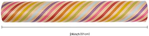 RUSPEPA Kraft Wrapping Paper Roll - Rainbow Stripe Pattern - 24 Inches x 100 Feet - Image 5