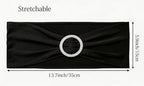 50 Pack Black Spandex Chair Sashes with Buckles - Image 3