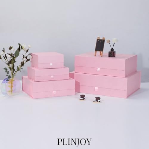 Extra Large Pink Gift Box 16.5x14x5.5 Inches,Gift Boxs for Presents with Lid Magnetic Closure Collapsible,Bridesmaid Proposal Box,Birthday, Christmas,for Clothes and Large Gifts - Image 2