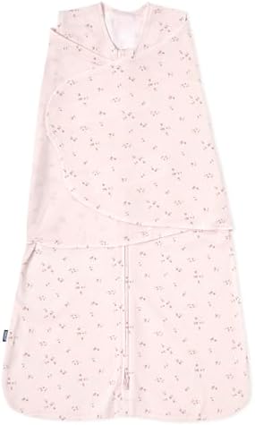 HALO 100% Cotton Sleepsack Swaddle, 3-Way Adjustable Wearable Blanket, TOG 1.5, Pink Floral, Newborn, 0-3 Months by HALO
