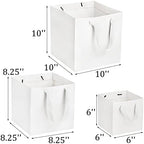 Yesland 30 Pack White Kraft Bags with Ribbon Handles, 3 Sizes Paper Gift Wrap and Shopping Bag, Reusable Square Large Retail Business Packaging Bags for Goodie Party Wedding Present(10'', 8'', 6'') - Image 2