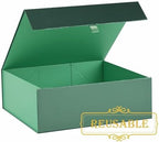 5 Pcs Large Gift Box 13.5x11.8x4.7 Inches, Green Gift Boxes for Presents with Magnetic Closure Lid, Luxury Gift Box Rectangle Collapsible Boxes for Gift Packaging - Image 2