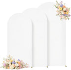 White Arch Backdrop Cover Set of 3 Wedding Arch Covers Stretchy Backdrop Baby Shower Birthday Party Arches Cover 7.2FT 6.6FT 6FT Arch Stand Cover Spandex Bridal Shower Decoration - Image 6