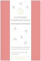 Promptly Journals, A Complete Childhood History: From Pregnancy to 18 Years Old (Dusty Rose, Pink, Linen) | Baby Book and Pregnancy Journal | Baby Memory Book by PromptlyJournals
