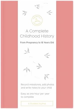 Promptly Journals, A Complete Childhood History: From Pregnancy to 18 Years Old (Dusty Rose, Pink, Linen) | Baby Book and Pregnancy Journal | Baby Memory Book by PromptlyJournals
