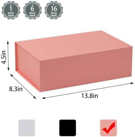 iloMAOZX Black Gift Box, 13.8x8.3x4.5 Gift Boxes for Presents & Packaging - Image 2