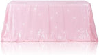 Poise3EHome Pink Sequin Tablecloth 90×132 Inch Rectangle Sparkly Fabric Table Cloth for Birthday Wedding Valentine Party Holiday Baby Shower Christmas Decoration by Poise3EHome