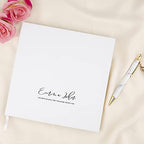 Andaz Press Personalized Wedding Guestbook with Gold Accents, Minimal Modern White Guest Sign in Guest Registry 120 Pages 8.5 X 8.5 Memories Book for DIY, Scrapbook, Photo Album - Image 2