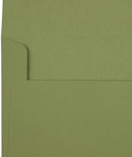 LUXPaper A7 Invitation Envelopes | Peel & Press | 5 1/4" x 7 1/4" | Olive Green | 70lb. Text | 1000 Qty - Image 4