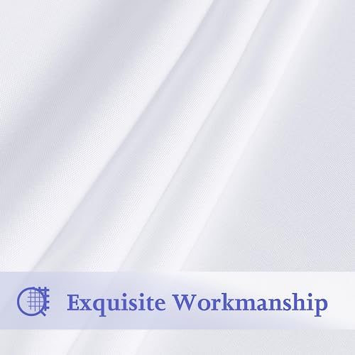 FINDYOU 6 Pack White 90 Inch Round Tablecloths. Stain and Winkle Resistant Polyester Washable White TableCloths for Parties Wedding Dining - Image 3