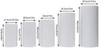 5Pcs Cylinder Stands for Party, White Cylinder Stand Cake Pedestal Stand Cylindrical Display Stand for Birthday Wedding Party Outdoor Indoor Decor (5 Pcs) - Image 2