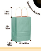 qiqee 100PCS Gift Bag with Handles Bulk Kraft Light Blue Paper Bags Multiple Uses (13''x5 x10 inch Large Size) - Image 5