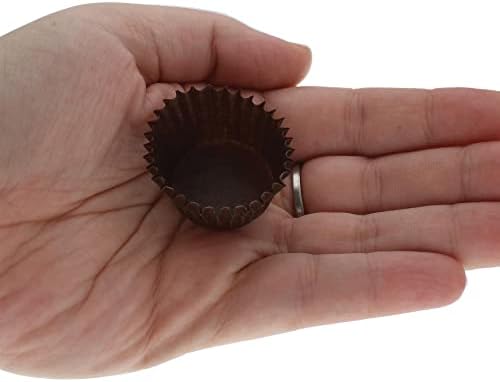 CybrTrayd No.4 Glassine Paper Approximately 12,500 Pieces – 1” Base, 3/4” Wall Candy Cups, Brown - Image 4