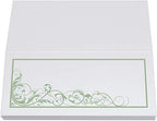 Scribble Vintage Swirl Place Cards, Sage, Set of 150, Pre-cut and Scored - Image 5