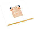 Andaz Press Personalized Baby Shower Guestbook with Gold Accents, Neutral Boho Arch Custom Guestbook, White Guest Sign-in Registry, 120 Pages 8.5" x 8.5" Memories Book for DIY Scrapbook Photo Album by AndazPress