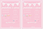 Party Hearty Baby Predictions & Advice Cards, Baby Shower Game - Pink (Pack of 2) by PartyHearty