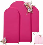 Pink Arch Cover 6.6FT 7.2FT 8FT Party Party Arch Covers Stretchy Backdrop Set of 3 by LittleFunny