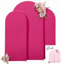 Light Pink and Hot Pink Arch Cover 4FT 5FT 6FT Party Party Arch Covers Stretchy Backdrop Set of 3 by LittleFunny