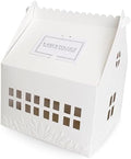 20 Pcs Large Cottage House Cookie Boxes with Window & Business Card Holder, White 7 x 7 x 8.5 in Gable Bakery Gift Boxes for 2 Dozen Cookies, Treats, Desserts, Realtor Gifts & Party Favors by Karentology