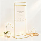 Wedding Sign Stand Adjustable Metal Easel Stand for Welcome Signs,Gold - Image 4