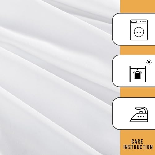 Obstal 4 Pack Table Clothes for 4 Foot Rectangle Tables, White - Image 5