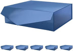 PACKHOME 6 Large Navy Blue Gift Boxes 13.5x9x4.1in with Magnetic Lids by PACKHOME