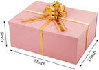 UoeRing Pink Extra Large Gift Box 2Pcs 22x17x9 inch,luxury Gift Box with Lid for Presents Birthday Christmas Valentine's Day (Includes Pull Bows,Card,Envelope,Filler) - Image 3