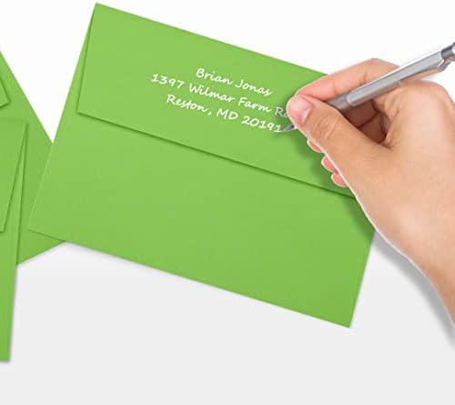LUXPaper A7 Invitation Envelopes | Peel & Press | 5 1/4" x 7 1/4" | Limelight Green | 80lb. Text | 500 Qty - Image 6