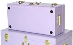 Vixdonos Storage Trunk Chest Decorative Large Metal Box Set of 2 College Dorm Organizer with Hardware Hasps and Handle for Home Deocr,23.7X14.2X9.5 Inches - Image 3