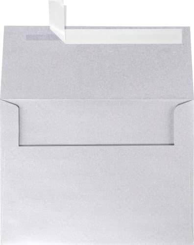 LUXPaper A6 Invitation Envelopes | Peel & Press | 4 3/4" x 6 1/2" | Silver Metallic | 80lb. Text | 250 Qty by LUXPaper