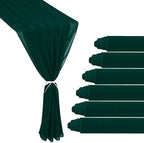 6 Pack 10Ft Emerald Green Chiffon Table Runner 29x120 Inches Sheer Fabric Table Runner Romantic Wedding Runner for Thanksgiving Christmas Bridal Shower Decorations （Emerald Green） by JALANCY
