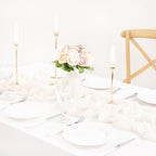 Ivory Cheesecloth Table Runner Farmhouse Fall Table Runner 10ft, 8 Pack - Image 5