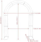 8.53Ft White Metal Wedding Arch Backdrop Stand with Base, Balloon Arch Stand Gold Backdrop Stand for Wedding Ceremony Bridal Baby Shower Photo Booth Party Decor (3-Layer White Wedding Arch) - Image 2