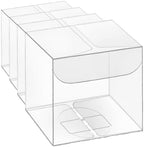 Eaasty 200 Pcs 2 x 2 x 2 Inch Clear Favor Boxes Small Transparent Candy Gift Box Plastic Treat Boxes Party Favor Cube for Packaging Containers Macaron Birthday Wedding Baby Shower (Pack of 4) by Eaasty
