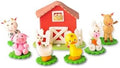 Farm animal cake toppers Set - Centerpieces for birthday & baby Shower parties - rabbit pig cow rooster horse duck barn (Red, Whole set) by ZoeArtcrafts