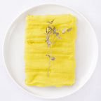 DeZerlor Lemon Yellow Washable Cheesecloth Napkins Set of 50 for Party - Image 6