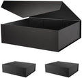 PACKHOME 17x14.5x5.5 Inches, 3 Extra Large Gift Boxes with Lids, Magnetic Closure Boxes for Clothes and Large Gifts (Matte Black with Grain Texture) by PACKHOME