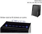 Marketing Holders 6 Pack Black Acrylic Charity Donation Ballot Box Black Acrylic with 5.5" x 8.5" Slide in Header Sign Holder Countertop Collection Contest Suggestion Bin - Image 6