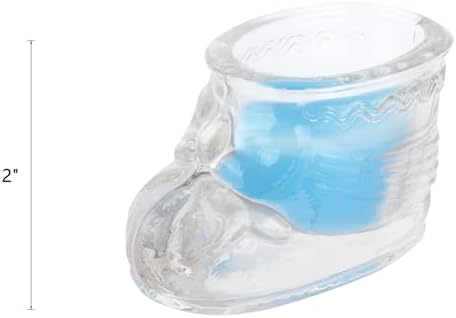 Mega Candles 12 pcs Scented Baby Powder Blue Glass Baby Bootie Container Candles, Palm Wax Candle, Baby Shower Gifts, Decorative Accent, Home Décor, Memory Keepsake, Party Favors, Relaxations - Image 3