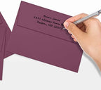 LUXPaper A7 Invitation Envelopes | Peel & Press | 5 1/4" x 7 1/4" | Vintage Plum | 80lb. Text | 1,000 Qty - Image 6
